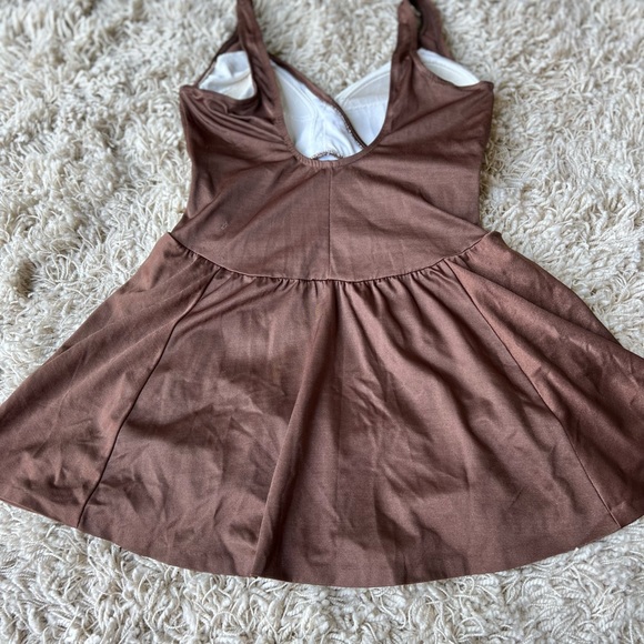 Vintage Robby Len for Lane Bryant Skirted Brown One Piece Bathing Suit - Picture 4 of 12